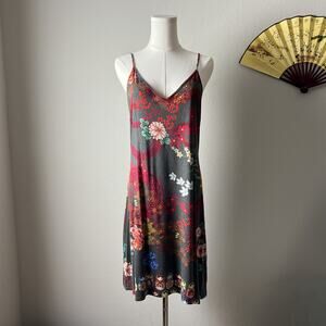 johnny was nushka matryoshka russian doll dragon print asian slip midi dress